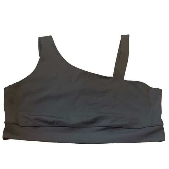 Jenni Women's Asymmetric One-Shoulder Sleep Bra, Black, Size: 3X - Picture 3 of 6